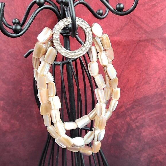 🩵Premier "Sandstone" Multistrand Beaded Bracelet - Picture 6 of 12